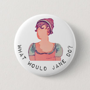 Jane Austen ifrågasätter knäppas emblem Knapp