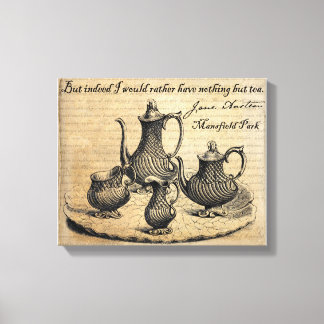 Jane Austen: Ingenting annat än Tea Canvastryck