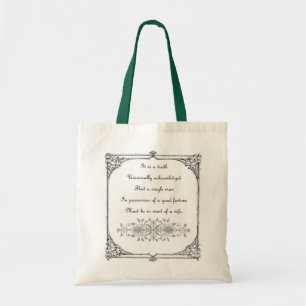 Jane Austen inspiration hänger lös Tygkasse