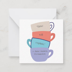 Jane Austen Inspired Note Card Anteckningskort