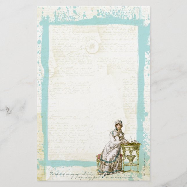 Jane Austen inspirerad brevpapper II (Framsida)