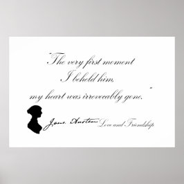 Jane Austen Kärlek och Vänskap Quote Poster