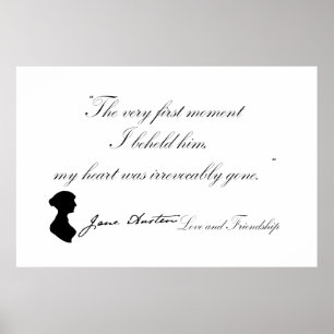 Jane Austen kärlek och vänskapcitationstecken Poster