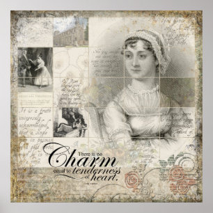Jane Austen konsttryck Poster