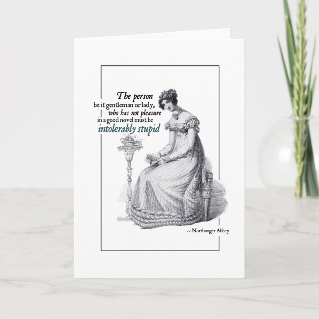 Jane Austen-kort som inte tolereras är ett häftigt Kort (Framsida)