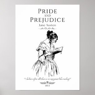 Jane Austen Läsning Litteratur Citat Poster