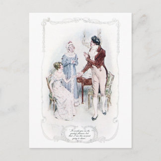 Jane Austen Mansfield Park Illustration Postcard Vykort