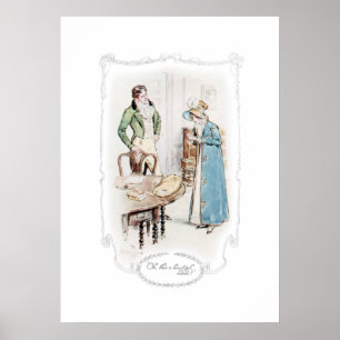Jane Austen Mansfield Park Illustration Print Poster