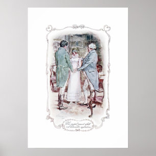 Jane Austen Mansfield Park Illustration Print Poster