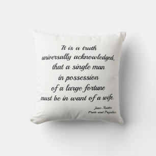 Jane Austen Marry Me Pillow Kudde