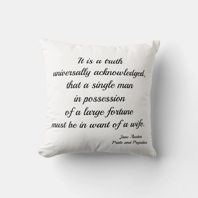 Jane Austen Marry Me Pillow Kudde (Framsida)