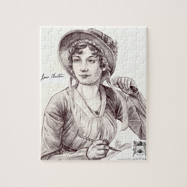 Jane Austen med ett leende 8x10 Pussel (Vertikal)