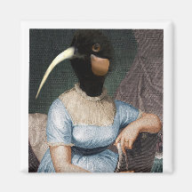 Jane Austen med fågelhuvud