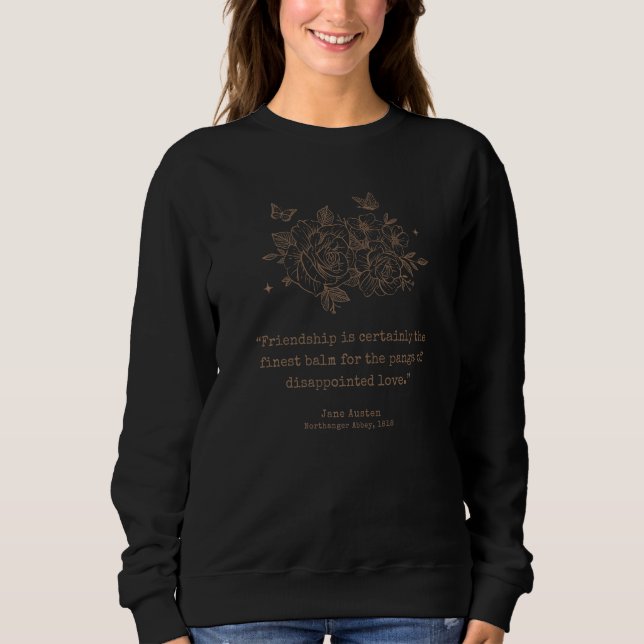Jane Austen Mörk Academia Bookish Bookworm Litern T Shirt (Framsida)
