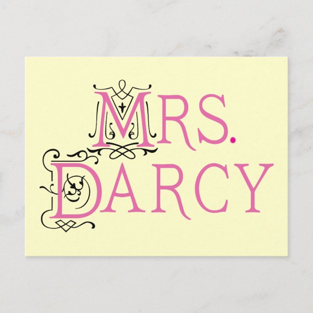 Jane Austen Mrs. Darcy Gift Vykort (Framsida)