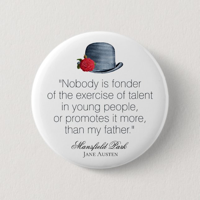 Jane Austen - My Far - Vintage Hat Knapp (Framsida)