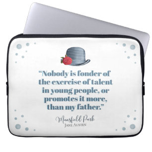 Jane Austen - My Far - Vintage Hat Laptop Fodral