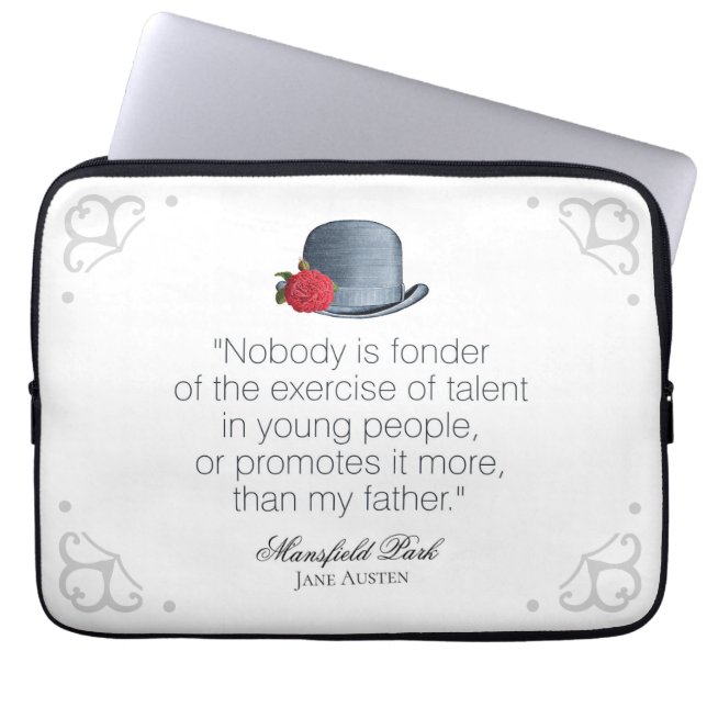 Jane Austen - My Far - Vintage Hat Laptop Fodral (Framsidan)