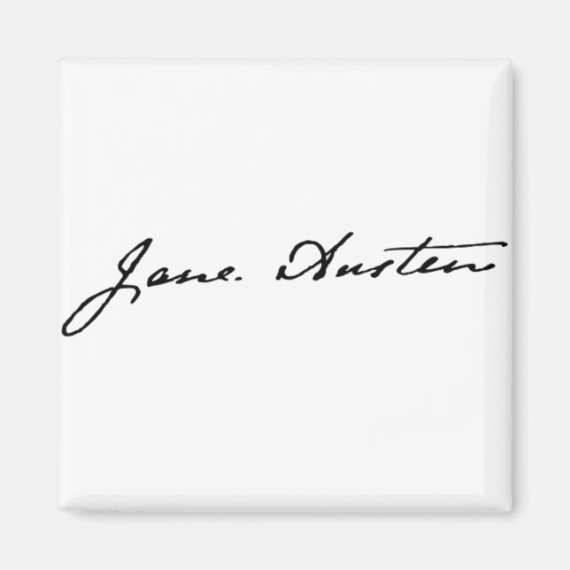 Jane Austen Namnteckning Magnet (Framsidan)