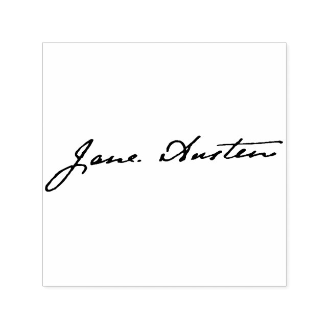 Jane Austen Namnteckning Självfärgande Stämpel (Design)