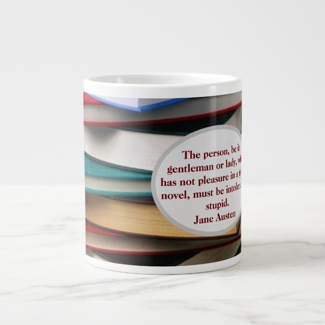 Jane Austen nöjet med roman Jumbo Mugg (Framsidan)
