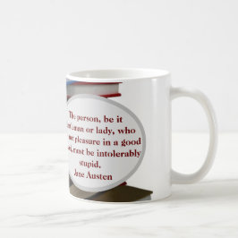 Jane Austen nöjet med roman Kaffemugg