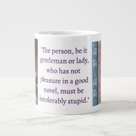 Jane Austen Novel Quote (dark purple) Jumbo Mugg