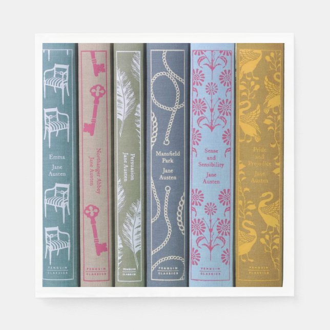 Jane Austen Novels Napkins Pappersservett (Framsidan)