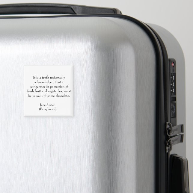 Jane Austen omskriven kylskåp Magnet (In Situ (Luggage))