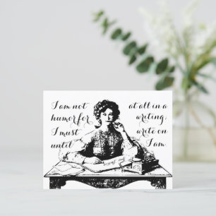 Jane Austen "On Writing" vykort för offertutskrift