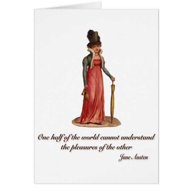 Jane Austen på missförstånd Hälsningskort (Framsidan)