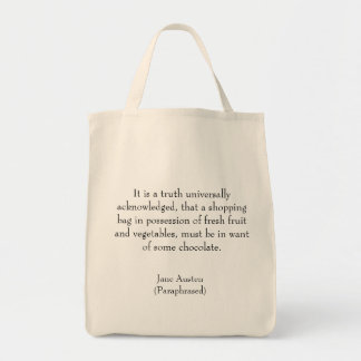 Jane Austen Paraphrased Shopping bag Tygkasse