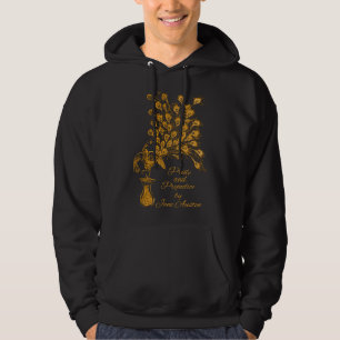 Jane Austen Peacock Pride & Prejudice Bok Klubb Fa Hoodie