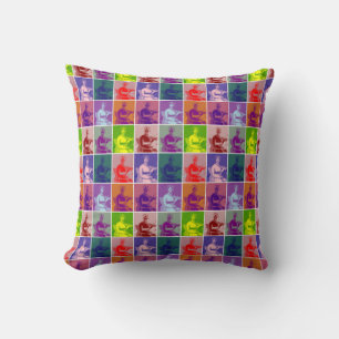 Jane Austen pop art färglös Kudde