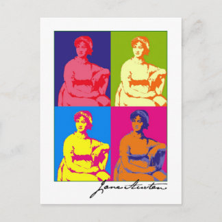 Jane Austen Pop Art Vykort