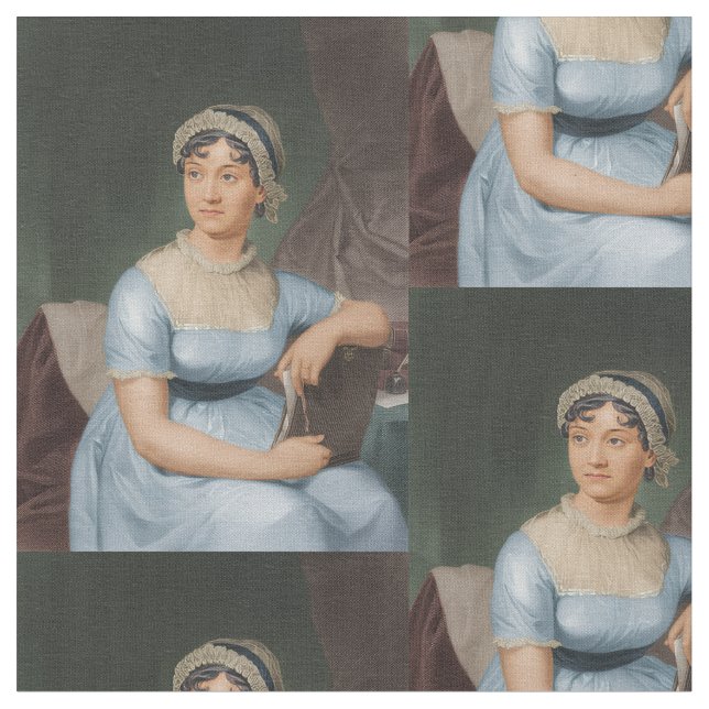 Jane Austen Portrait Tyg (Närbild)