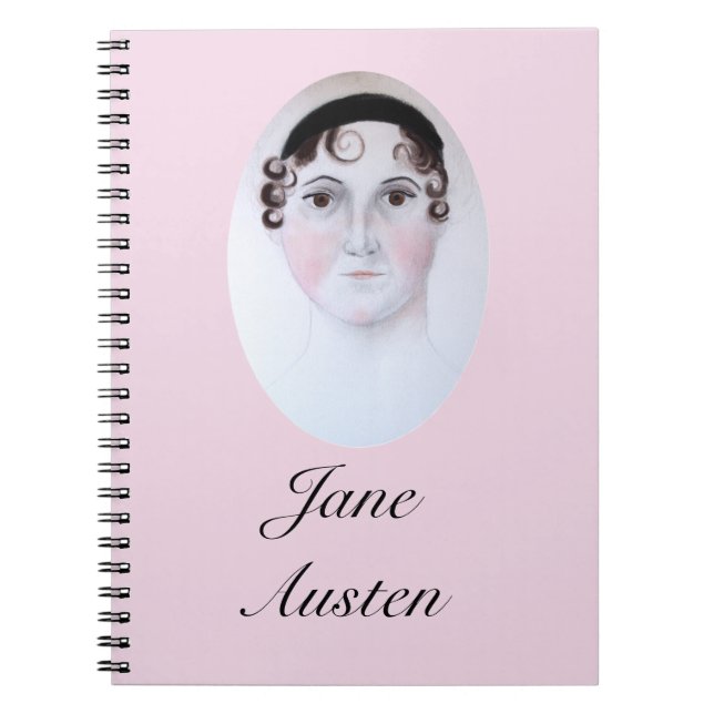 Jane Austen-porträtt, bokmärke. Anteckningsbok (Framsidan)