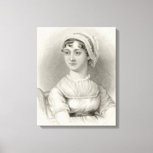 Jane Austen porträtt Canvastryck