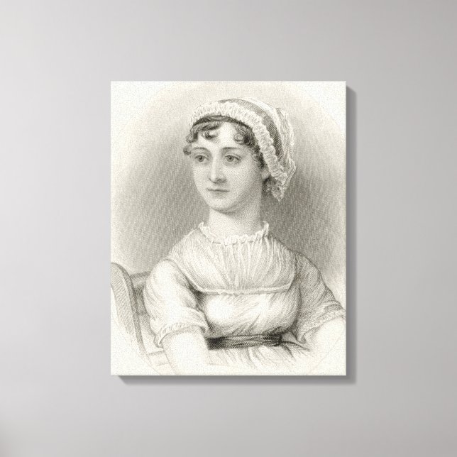 Jane Austen Porträtt Canvastryck (Framsida)