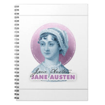 Jane Austen Porträtt och Namnteckning Rosa