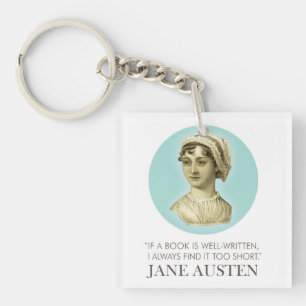 Jane Austen Porträtt och Quote om läsning