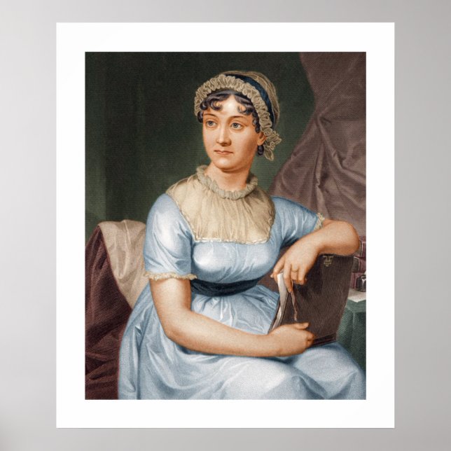 Jane Austen Porträtt Print Poster (Framsidan)