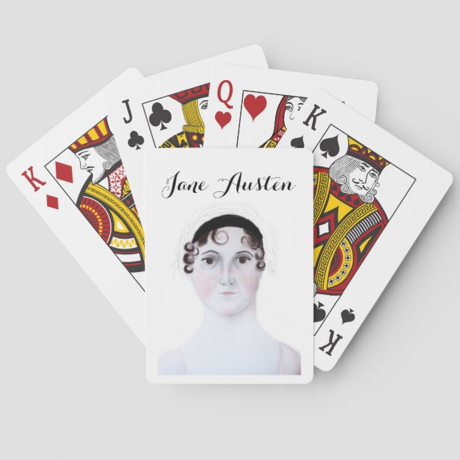 Jane Austen Porträtt Spelkort (Baksidan)