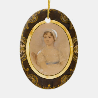 Jane Austen porträttprydnad Julgransprydnad Keramik
