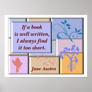 Jane Austen - poster citat
