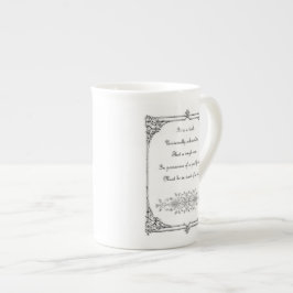 Jane Austen pride och fördom fodrar först Benporslin Mugg