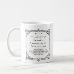 Jane Austen pride och fördom fodrar först Kaffemugg