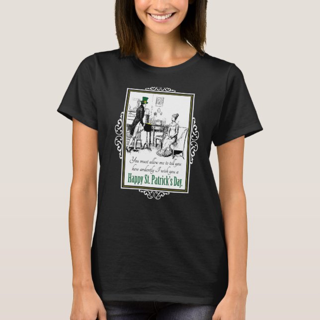 Jane Austen Pride och fördomar mot St patricks day T Shirt (Framsida)