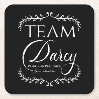 Jane Austen Pride och Prejudice Darcy Gift Bo Underlägg Papper Kvadrat