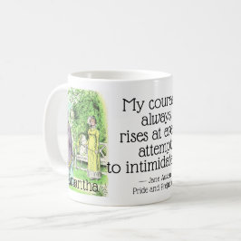 Jane Austen Pride och Prejudice Funny Bok Quote Kaffemugg